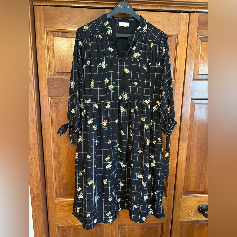 Floral Black Dress